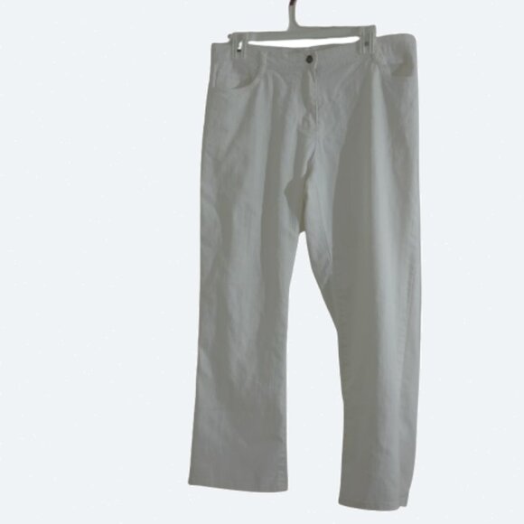 Billblass vintage White Ramie Blend Straight Leg Pants Size 10 - Picture 1 of 9